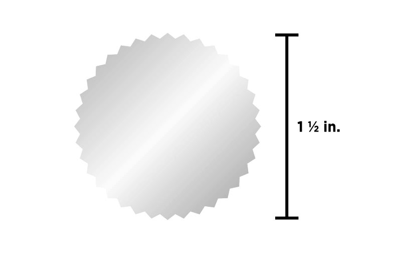 JAM Paper ختمات ملصقات دائرية من JAM PAPER بحواف مسننة - 1.5 بوصة قطر - فضي - 100 ملصق دائري/عبوة - Image 4